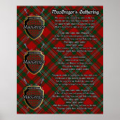 Poster MacGregor's Gathering Clan Tartan Print (Devant)