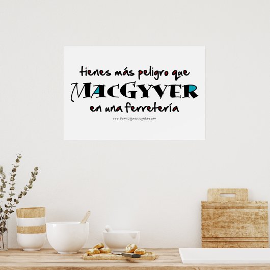 Poster MacGyver en una ferretería (Cuisine)