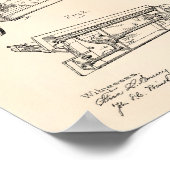 Poster Machine à coudre 1885 Art Brevet - Vieux Poivre (Coin)