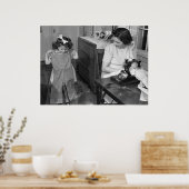 Poster Machine à coudre antique : années 1940 (Cuisine)