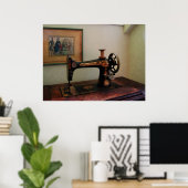 Poster Machine à coudre et Lithographie (Bureau à domicile)