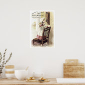 Poster Machine à coudre maison fille au téléphone (Cuisine)