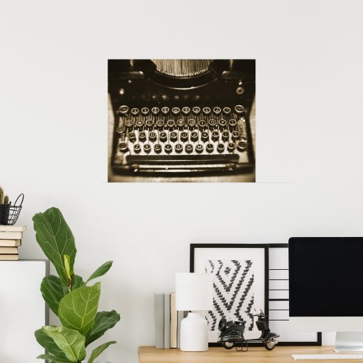 Poster Machine à écrire (Bureau à domicile)