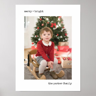 Poster Machine à écrire de Noël   Noir et blanc avec phot