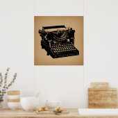 Poster Machine à écrire d'époque (Cuisine)