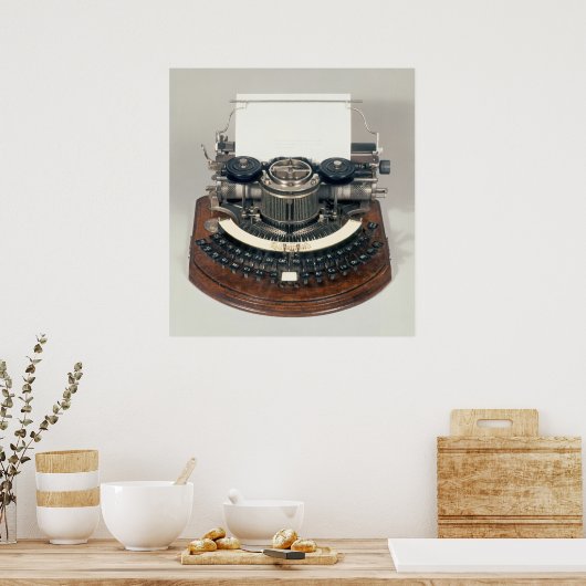 Poster Machine à écrire Hammond, avec clavier idéal (Cuisine)