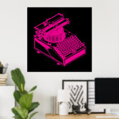 Poster Machine à écrire Magenta Type (Bureau à domicile)