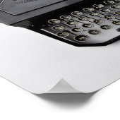 Poster Machine à écrire, photo en noir et blanc, (Coin)