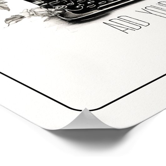 Poster machine à écrire poètes ttpd art moderne nouvelle (Coin)