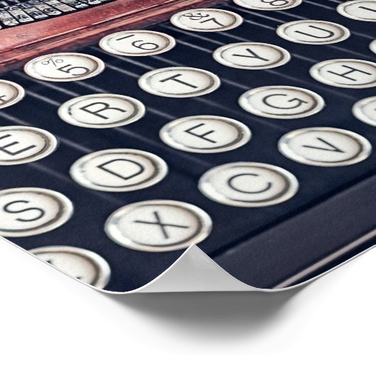 Poster Machine à écrire vintage (Coin)