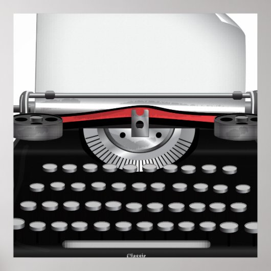 Poster Machine à écrire vintage (Devant)