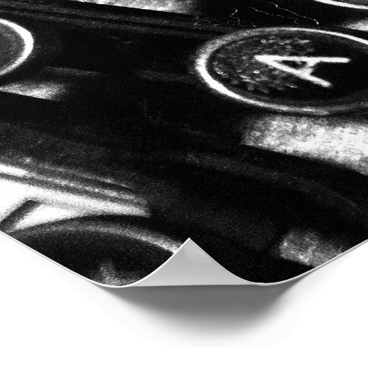 Poster Machine à écrire vintage (Coin)