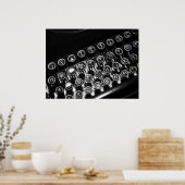 Poster Machine à écrire vintage (Cuisine)