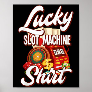 Poster Machine à sous chanceuse Casino Las Vegas Jeux de 