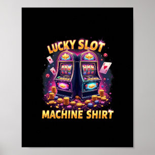 Poster Machine à sous chanceuse pour les amateurs de jeux