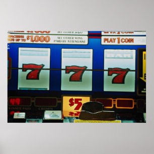 Poster Machine à sous dans un casino