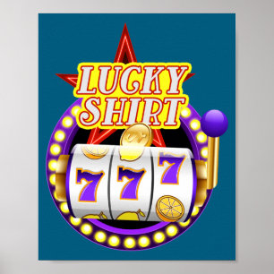 Poster Machine à sous de casino drôle Jackt Lucky