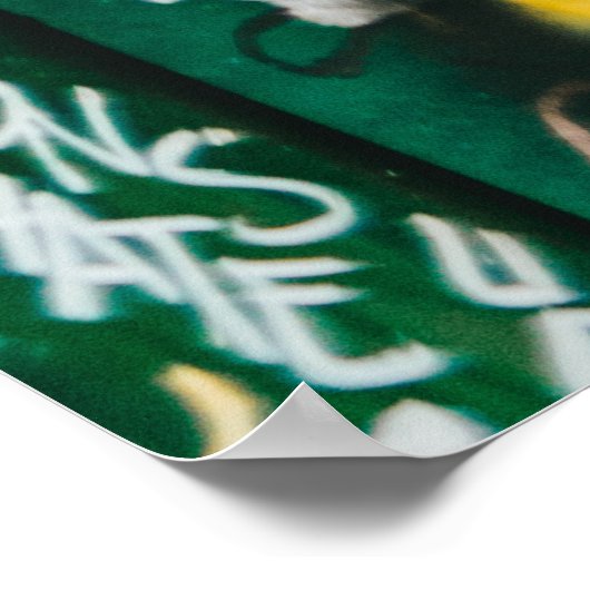 POSTER MACHINE ATM AVEC GRAFFITI (Coin)