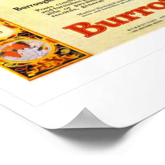 Poster Machine de comptabilité de la charge Office d'hier (Coin)