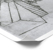 Poster Machine de construction de canal, Leonardo da Vinc (Coin)