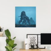 Poster Machine de guerre dystopique Simon Stalenhag (Bureau à domicile)