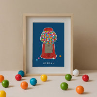 Machine de gumball rouge bonbons Bubble gomme pers