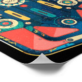 Poster Machine de jeu vintage Retro Pinll Arcade (Coin)