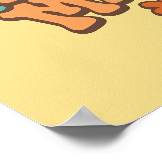 Poster Machine de mystère Van Floral Graphisme (Coin)