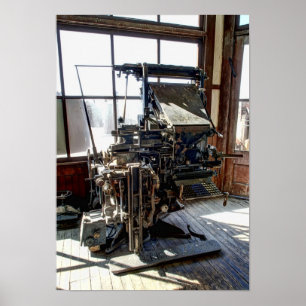 POSTER MACHINE DE TYPES DE JOURNAL INTERTYPE