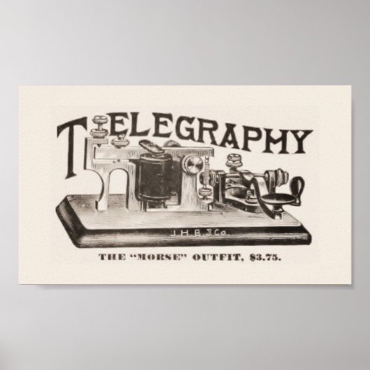 Poster machine Morse Code (Devant)