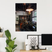 Poster Machine Shopping Avec Lanterne (Bureau à domicile)