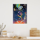 Poster Machine Super Space Pinball (Cuisine)