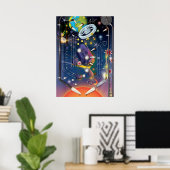Poster Machine Super Space Pinball (Bureau à domicile)