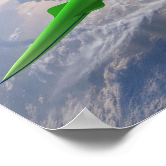 Poster Machine Supersonique Verte (Coin)