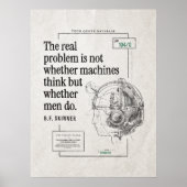 Poster Machines à problèmes réelles Hommes Penser technol (Devant)