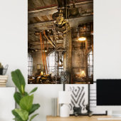Poster Machiniste - À l'ère de l'industrie (Bureau à domicile)