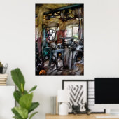 Poster Machiniste - Beaucoup de vieilles machines (Bureau à domicile)