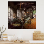 Poster Machiniste - Lathe - A long lathe (Cuisine)