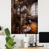 Poster Machiniste - Presse à perceuses industrielles (Bureau à domicile)