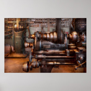 Poster Machiniste - Steampunk - Semi-automatique à 5 vite
