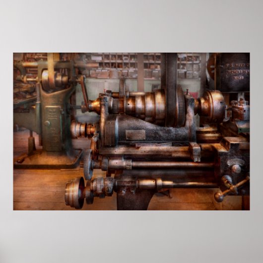 Poster Machiniste - Steampunk - Semi-automatique à 5 vite (Devant)