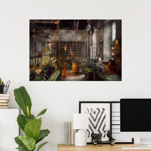 Poster Machiniste - Tours - Paradis des Machinistes (Bureau à domicile)