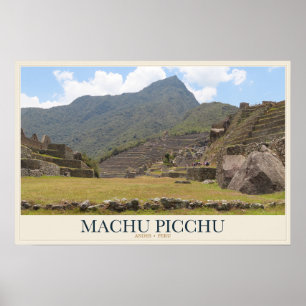 Poster Machu Picchu à travers les Andes Voyage