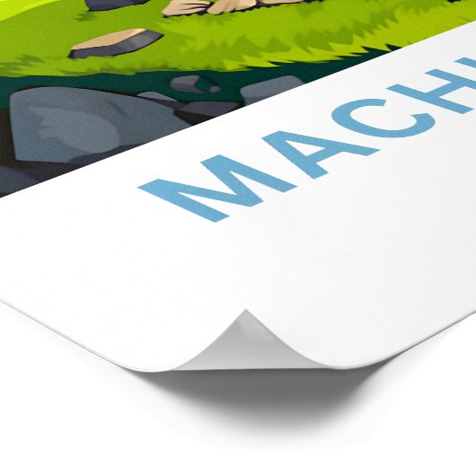 Poster Machu Picchu Pérou Imprimer (Coin)