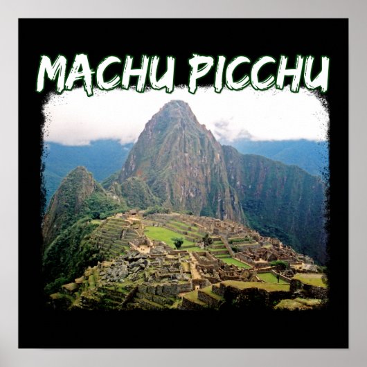 Poster Machu Picchu Pérou - Montagne Huayna Picchu (Devant)