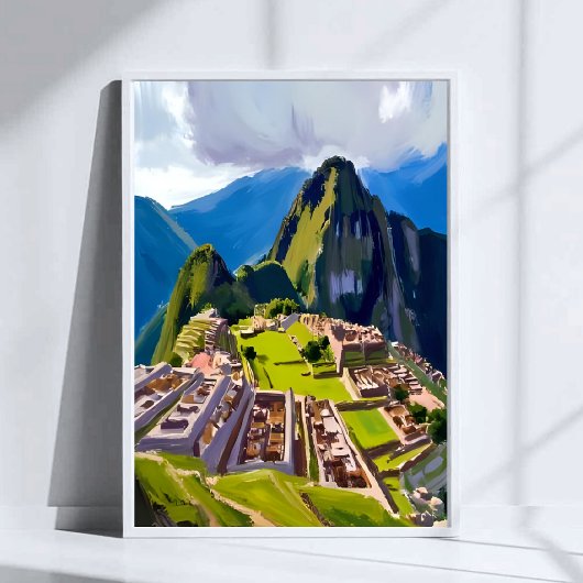 Poster Machu Picchu Pérou peinture
