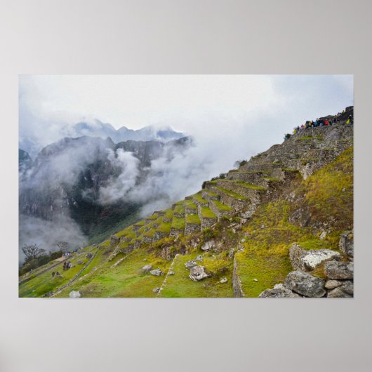 Poster Machu Picchu, Pérou, Terrasses (Devant)