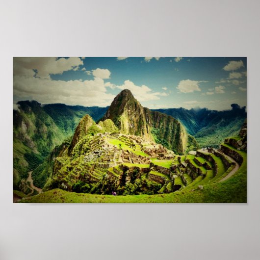Poster Machu Picchu stylisé (Devant)