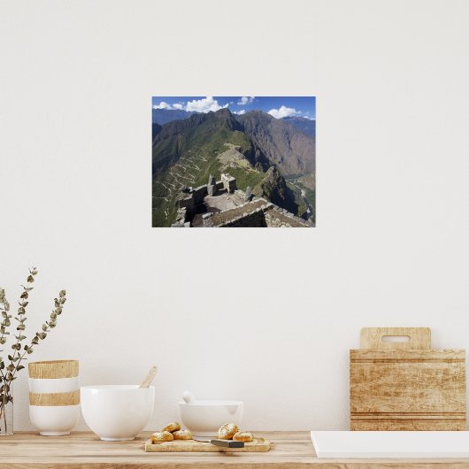 Poster Machu Picchu vu du pic Huayna Picchu, (Cuisine)