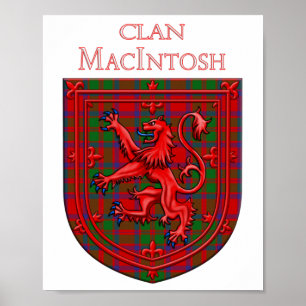 Poster MacIntosh Tartan Scottish Plaid Lion Rampant